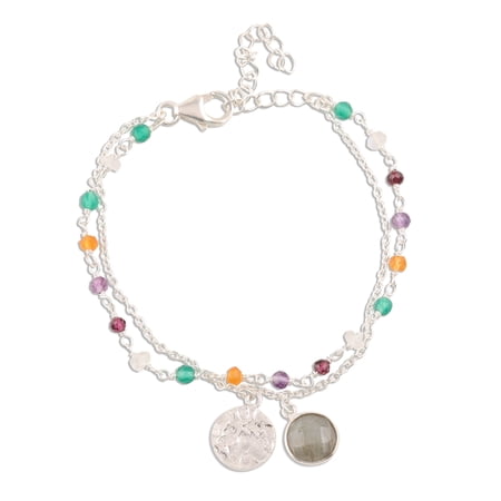 NOVICA Multi-gemstone bracelet, 'Colorful Charm'