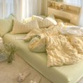 thumbnail image 2 of Cream fresh bubble gauze washed cotton four piece set, ins style bed sheet and duvet cover, three piece set of bedding  1pcs, 2 of 6