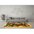 thumbnail image 3 of Ahgly Company Machine Washable Indoor Rectangle Abstract Yellow Contemporary Area Rugs, 3' x 5', 3 of 4