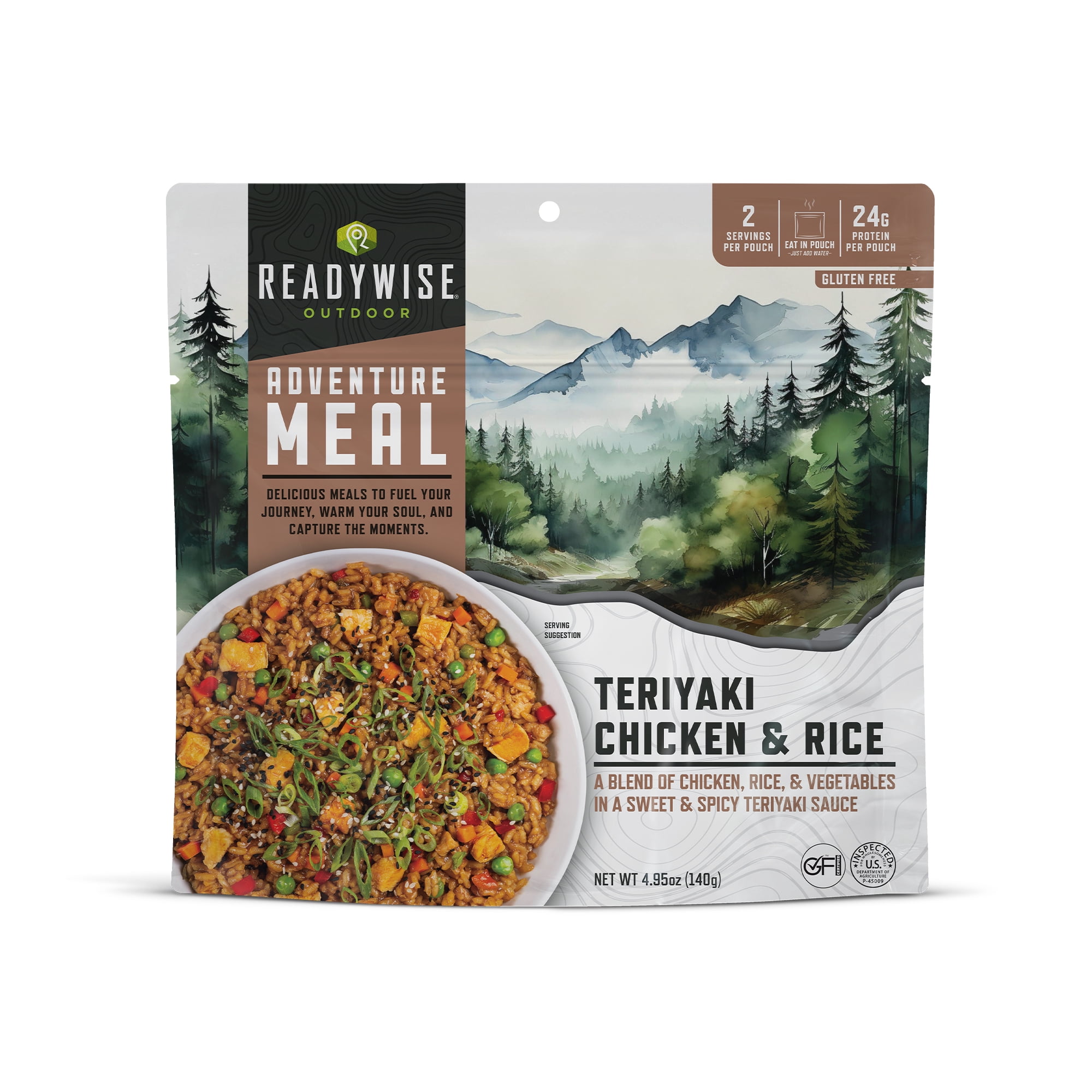 (6 pack) ReadyWise Camping Meal Teriyaki Chicken & Rice