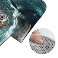 thumbnail image 5 of Yiaed Wave Ocean Animal Shark Print Bathroom Mat Set 2 Pieces Mat Anti-Skid Pad Ultra Soft and Absorbent Bathroom Bath Mat Contour Bath Rugs for Toilet Base, 5 of 6