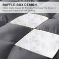 thumbnail image 3 of Goose Down Comforter, King Size Extra Fluffy Grey Duvet Insert, Ultra-Soft Breathable All Season Hotel Luxury Bedding, Down Proof Fabric, Plush Comfort, 3 of 8