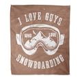 thumbnail image 1 of ASHLEIGH Throw Blanket Warm Cozy Print Flannel Mountain Snowboard Snowboarder Goggles Emblem Winter Graphic Custom Saying I Comfortable Soft for Bed Sofa and Couch 58x80 Inches, 1 of 1