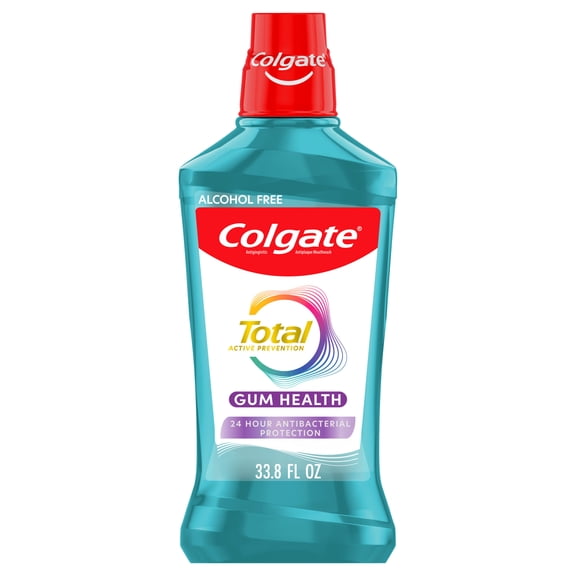 Colgate Total Gum Health Antigingivitis Mouthwash, Alcohol Free, Clean Mint, 1L