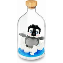 SKQIT Penguin Animal Building Blocks, Cute Marine Birds Animal Building Sets for Office Home Decor, with Dust Cover, Birthday Gifts for Adults Ages 15 