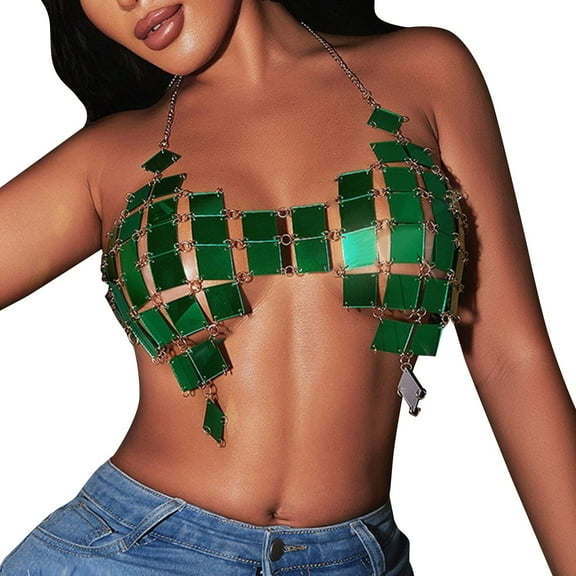 Sngxgn Women's Camisole Spaghetti Straps Tank Top(Green,One Size)