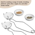 thumbnail image 4 of 4 Sets Ceramic Melting Dish Melting Crucible Kit with Steel Whip Tongs Handle Quartz Melting Soldering Copper Gold Silver Bowl Cup Tool Set for Metal Jewelry Refining Casting Tools DIY Making for DIY, 4 of 5