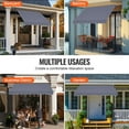 thumbnail image 5 of VEVOR 98 x 47" Patio Awning Retractable, Awning Sunshade Shelter with Manual Crank Handle, Outdoor Patio Canopy Sunsetter Deck, Adjustable Height from 86 to 122 in, for Patio/Balcony/Yard, Dark Gray, 5 of 9