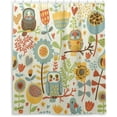 thumbnail image 2 of Cute Owl and Bird Shower Curtain Waterproof Washable Bathroom Shower Curtain Polyester Cloth Fabric Bathroom Decor Set with 12 Hooks, 60x72 inches, 2 of 6