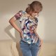 thumbnail image 3 of Fotbe Vibrant Leopard In Flowers Body de Mujer con Cuello Redondo y Mangas Cortas, Sin Mangas Ajustado, Suave, Cómodo y Básico-Small, 3 of 7
