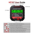 thumbnail image 4 of Xingzhi Electric Outlet Tester Voltage Detector Line Phase LCD Display Testers Electrical Equipment Measurement Accessories British System, 4 of 6