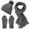 Grey, variant on Glisme Hat Gloves Scarf Set Women'S Fashion Casual Solid Color Knitted Warm Woolen Hat Scarf And Gloves 3 Piece Set For Fashionable Accessory Black