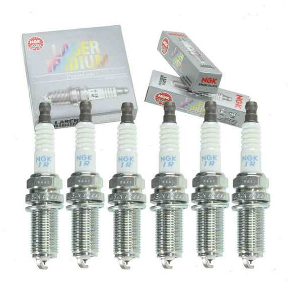 6 pc NGK Laser Iridium Spark Plugs compatible with Subaru Legacy 3.0L H6 2008-2009