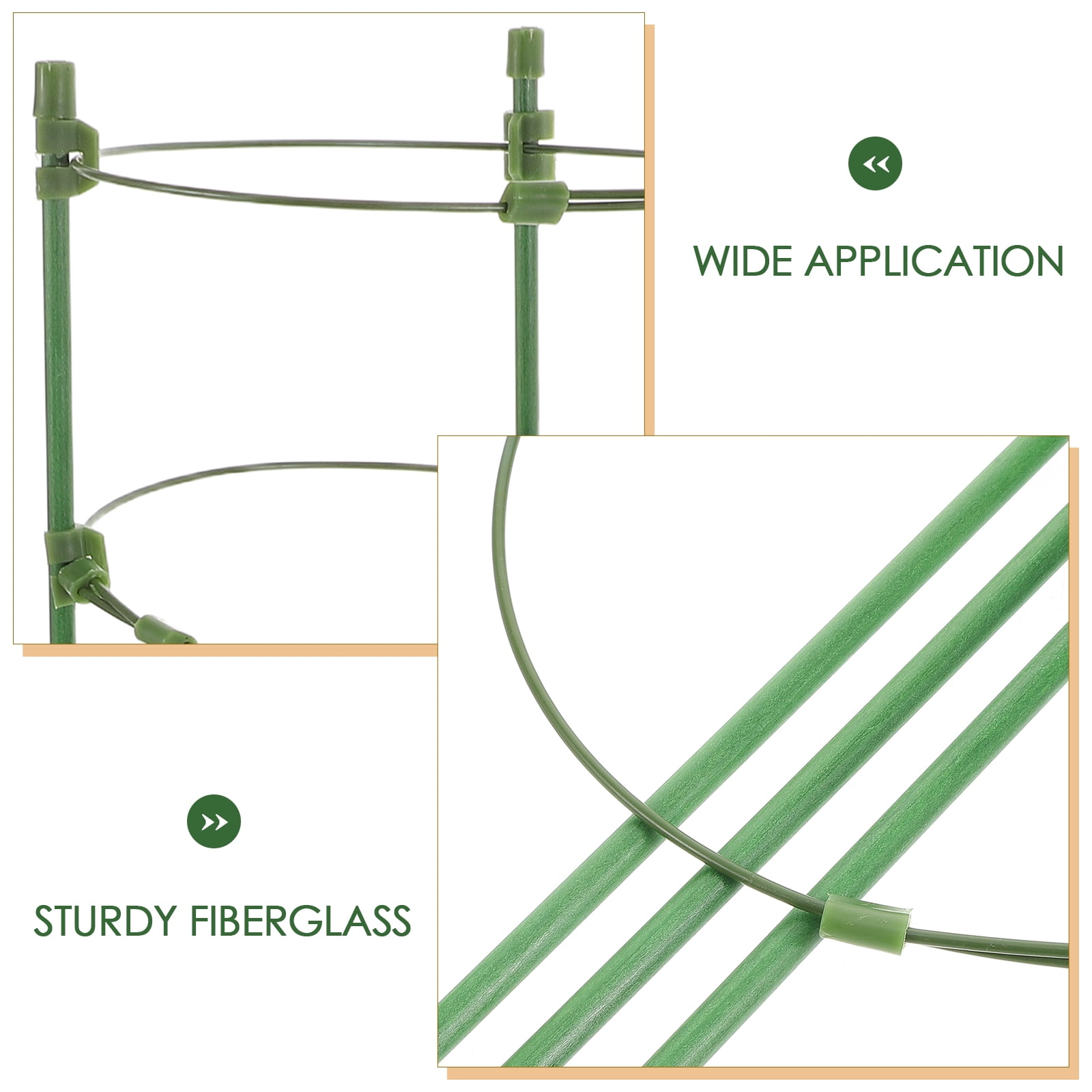 Dayesque 2-Pack Adjustable Plant Support Cages with Tomato Stakes for Garden, Balcony, Backyard, Flower Pots, Bonsai, Climbing Vines