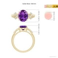 thumbnail image 4 of ANGARA Natural Solitaire 2.28 ct Amethyst Criss Cross Ring with Diamonds in 14K Yellow Gold for Women (Size-10x8mm) | February Birthstone, Anniversary, Jewelry Gift for Women | Natural Amethyst Ring, 4 of 9