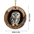thumbnail image 3 of geerera 2D Acrylic Owl Ornament, Tree Hole Animals Christmas Decor, Hanging Holiday Pendant, for Christmas Tree Holiday Party Gifts Decoration, 3 of 9