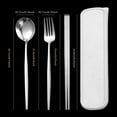 thumbnail image 3 of Grandest Birch Flatware Kit Korean Style Stainless Chopsticks fork Spoon Dinner Set for Daily Use Porta, 3 of 5