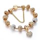 thumbnail image 1 of Pulseras con dijes para mujeres, pulseras chapadas en oro para niñas adolescentes, pulseras con dijes de oro para mujeres y niñas. Joyería de moda, 1 of 5