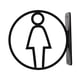 thumbnail image 4 of Letrero de baño acrílico para baño masculino o femenino, placa moderna para baño, 4 of 9