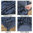 thumbnail image 2 of Jacquard Dining Chair Covers,Stretchy Chair Protector Universal Anti-Dust Removable Washable Modern Chair Slipcovers for Dining Room Banquet Party Wedding Hotel-2 Pcs-Navy blue, 2 of 9