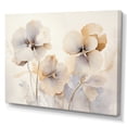thumbnail image 2 of Designart "Delightful Beige Minimalist Pansies" Pansies Canvas Wall Art, 2 of 7