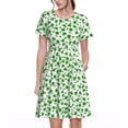 thumbnail image 1 of Vsdgher Fête de la Saint-Patrick4 pour Femmes Été 2025 Décontracté Robes Midi Maxi Légères Manches Courtes Col Rond Robe de Plage, 1 of 6