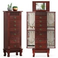 thumbnail image 1 of Costway Jewelry Cabinet Armoire Box Storage Chest Stand Organizer Necklace Wood, 1 of 10