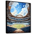 thumbnail image 2 of Designart "modern Baseball Stadium I" Cityscapes Floater Framed Canvas Wall Art, 2 of 7
