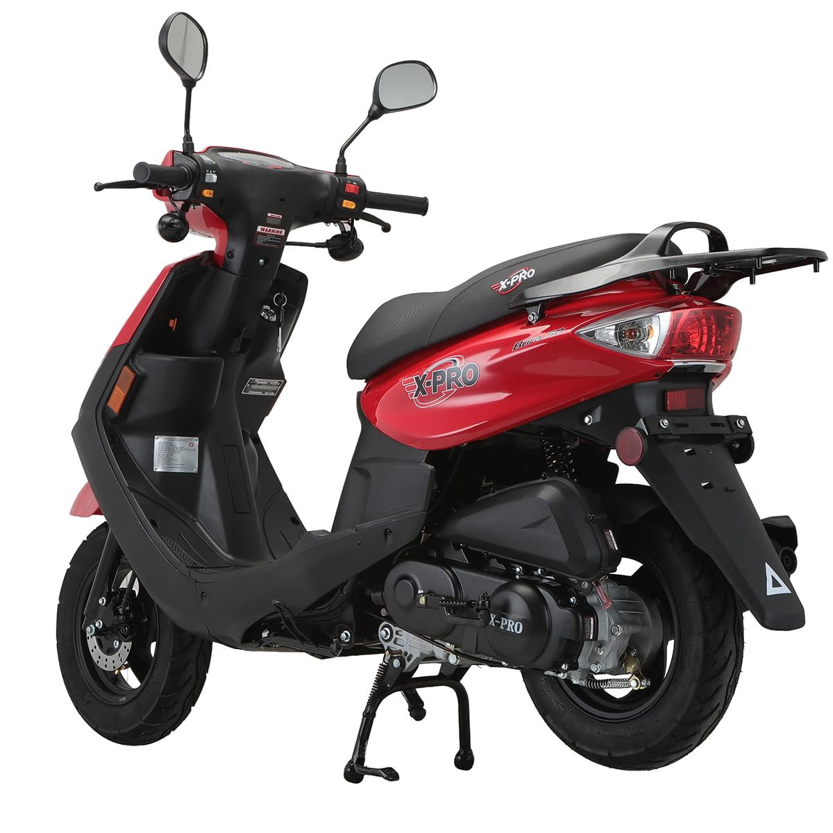 X-Pro Bora 50cc Gas Moped Scooter for Adults – Automatic Transmission, 4‑Stroke Engine with 10" Aluminum Wheels, Electric/Kick Start!