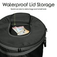 thumbnail image 4 of Trailersphere Waterproof Trash and Recycle Bin with Lid Storage and Trash Bag Clips, Black, 4 of 7