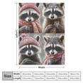thumbnail image 4 of Orinice Raccoon Adventures Throw Blanket   Animal Portraits Blankets for Cozy Bedroom Decor,  Polyester, Raccoon Gifts for Animal Lovers Women 60x80in, 4 of 6