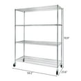 thumbnail image 3 of Ktaxon 4-Tier Storage Rack, Adjustable NSF Heavy Duty Wire Shelving Organizer Garage Kitchen, 24" W x 60" L x 70" H, Chrome, 3 of 7