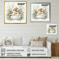 thumbnail image 4 of Designart Baby Bunny In Crib With Flowers I Canvas Wall Art, 4 of 5