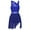 Royal Blue, variant on Alvivi Women Lyrical Dance Dress Chiffon High Low Skirt Leotard Dancing Costume XS-3XL
