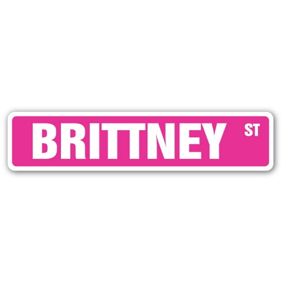 BRITTNEY Street Sign Childrens Name Room Sign | Indoor/Outdoor |  30" Wide