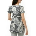 thumbnail image 5 of FASHIONWT Women Summer Round Neck Polka Dot Floral Print Short Sleeve Maternity Top, 5 of 5