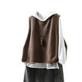 thumbnail image 1 of RXMEKW White Coat Women, Solid-Color Knitted Loose Versatile Coat, 1 of 5