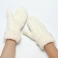 thumbnail image 3 of Women's Winter Gloves - Warm Wool Knit Mittens, Plush Lined, One Size, 3 of 3