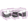 thumbnail image 2 of vidaXL 9 Piece Garden Sofa Set with Cushions Grey Poly Rattan, 2 of 5