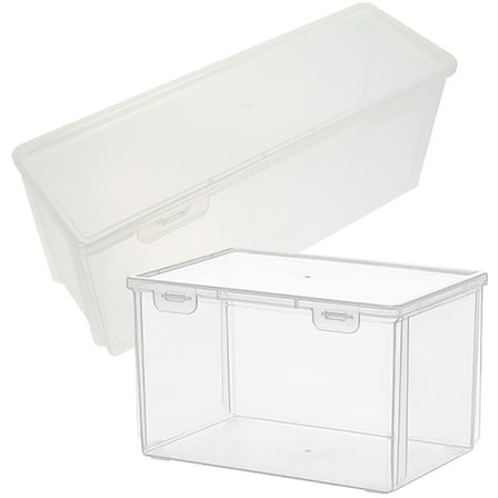 UPOUART 2-Pack Transparent Plastic Bread Storage Box Container Airtight Kitchen Pantry Loaf Keeper
