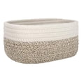 thumbnail image 3 of Cotton Rope Woven Storage Baskets, Cube Shelf Closet Storage Bin, Soft Bathroom Bins for Organizing, Decorative Cute Nursery Bins for Toys, Organizer Basket for Towels, 3 of 4