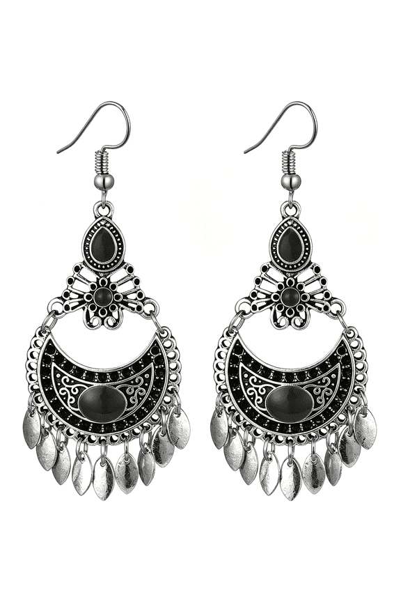 Vintage Boho Statement Drop Dangle Earrings for Women Bohemian Ethnic Handmade Beaded Charms Earring Bohemian Retro Chandelier Tassel Earrings Mexico Gypsy Jewelry Gift
