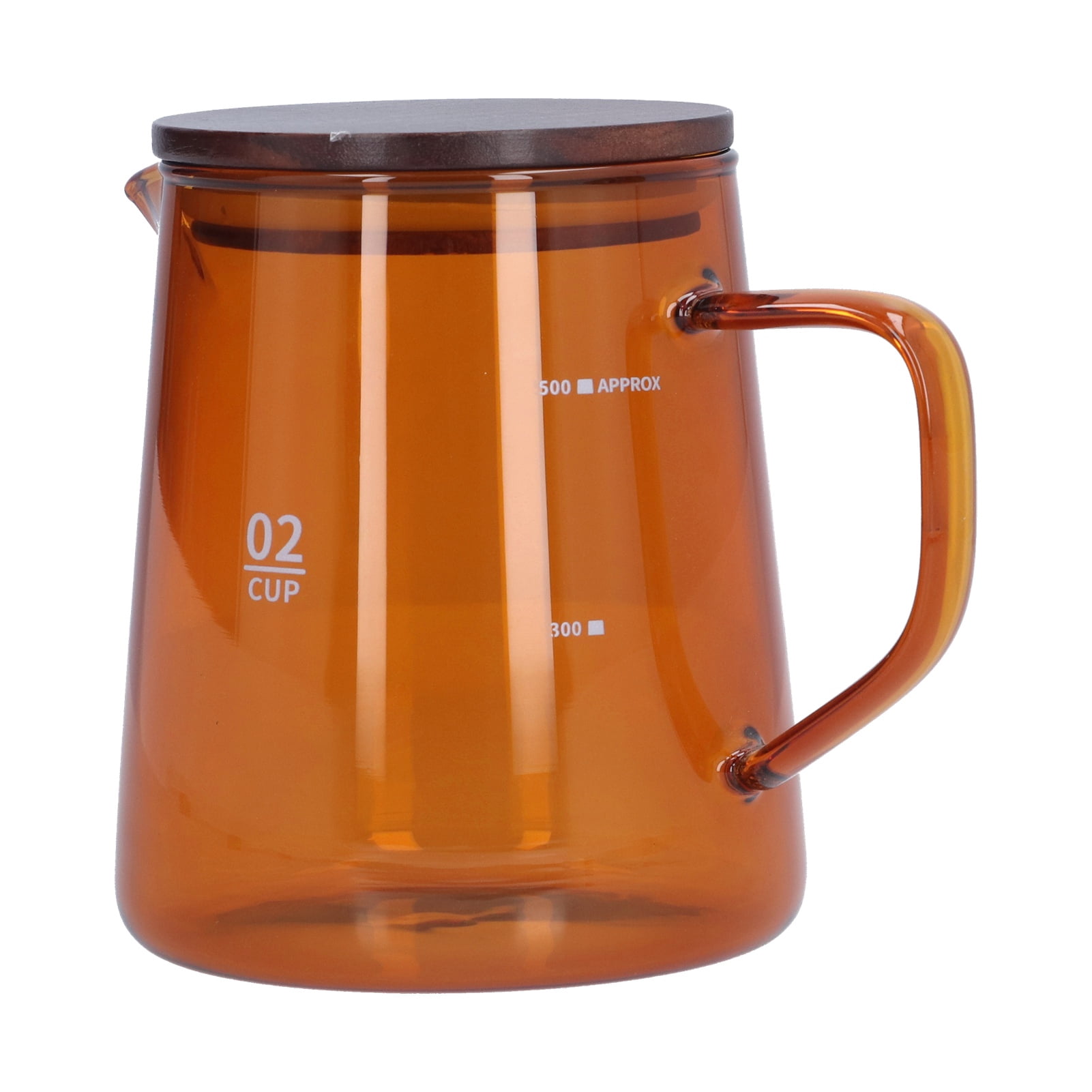 Elegant Borosilicate Glass Frothing Pitcher, Hand Blown Glass Classic Clear Glass Microwave Safe Electric Ceramic Stove Compatible, 500Ml
