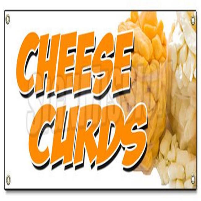 SignMission BCheese Curds 18 x 48 in. Banner Sign Cheese Curds