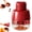 Transparent Red, variant on Cherry Pitter Tool Pit Remover,Hand Push 7-in-1 Cherry & Olive Pitter Plunger,Portable Fruit Seed Corer with 7 Holes for Kitchen