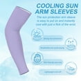 thumbnail image 4 of Uxcell Sun Protection Arm Sleeves for Men and Women Compression Cooling Sun Sleeves L Size 1 Pair Spandex Light Purple, 4 of 6