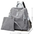thumbnail image 5 of Womens Corduroy Casual Backpack Purse Convertible Travel Shoulder Bag with Wristlet Corduroy Wallet Handbag, 5 of 7