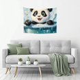 thumbnail image 5 of ZFLMY Panda Bear Bathtub Bubbles Tapestry Wall Hanging for Living Room Bedroom Dorm Decoration, Polyester Fabric, Vivid Design, Easy to Hang, Multiple Sizes Available 40x30in, 5 of 6