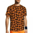 thumbnail image 2 of T Shirt For Men Spooky Halloween Pumpkin Print Trending Running T-Shirts Short Sleeve Quick-drying T, 2 of 7