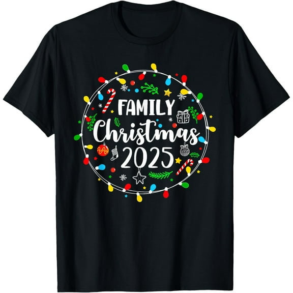 Playful Comfort Tee - Family Christmas 2025 Light Matching Family Xmas Costume T-Shirt